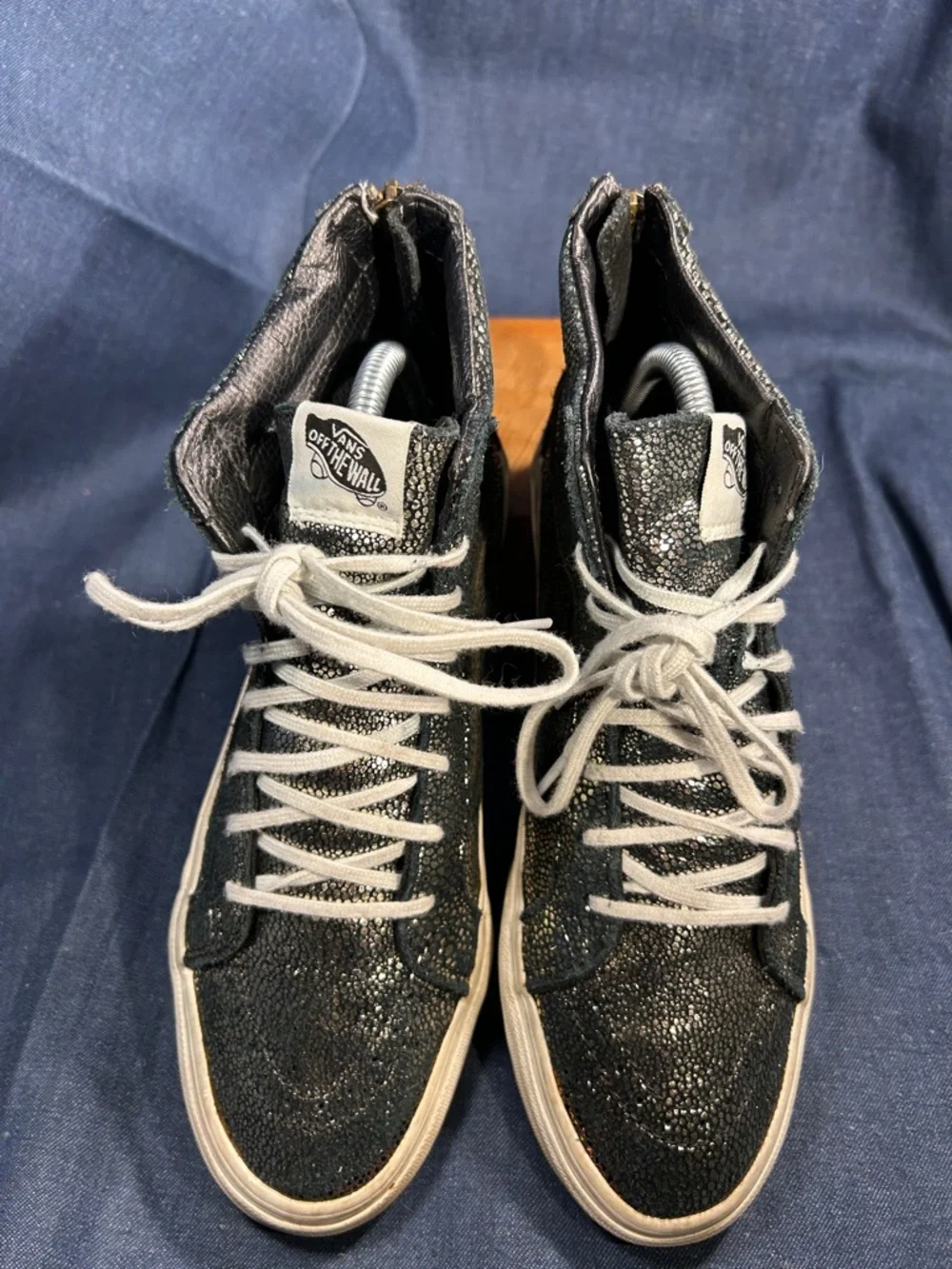 Vans high top skateboard shoes
